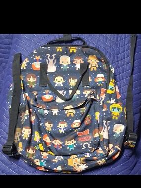 Loungefly Navy Stranger Things Print Backpack